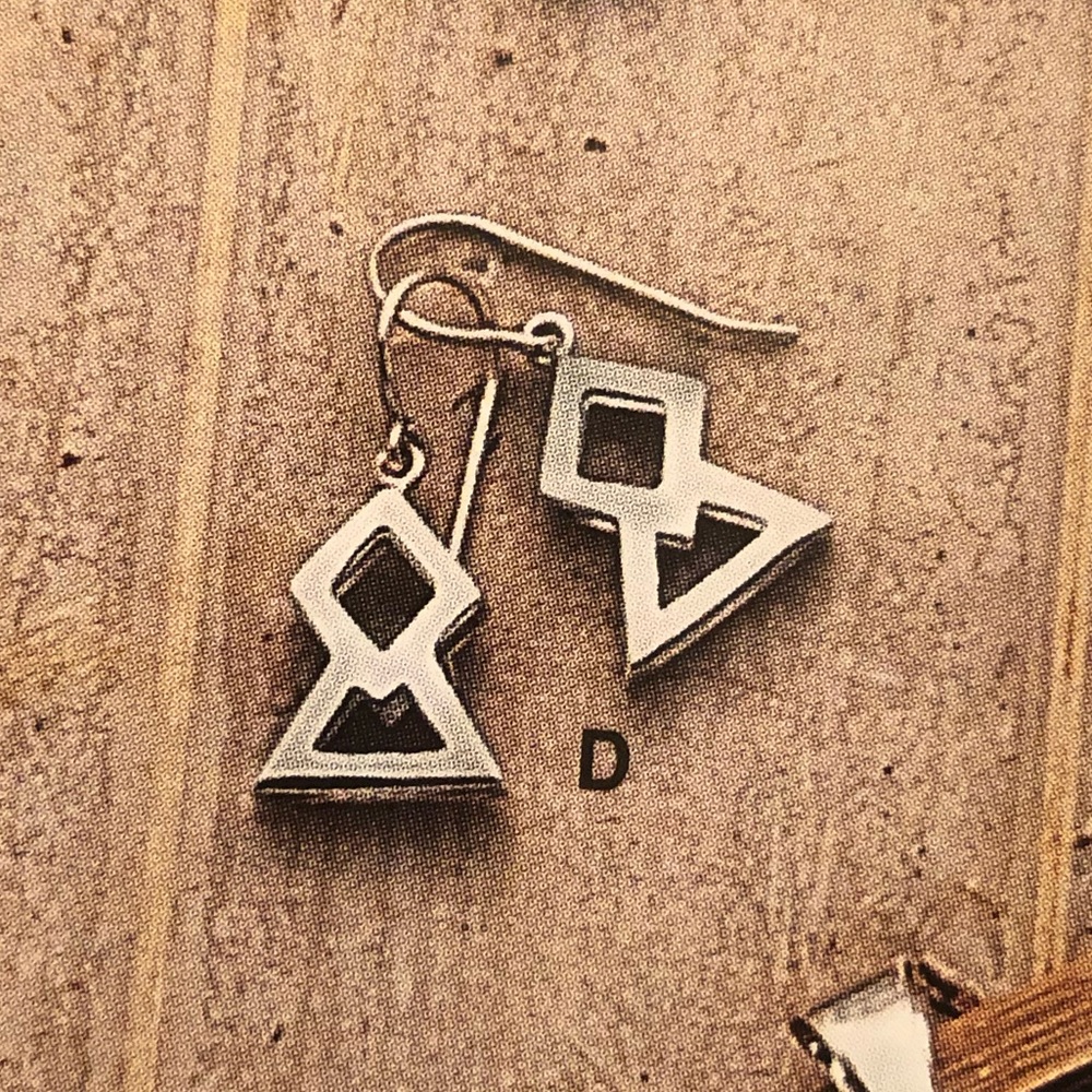 Vintage Silpada 2-Dimensional Sterling Earrings W0774